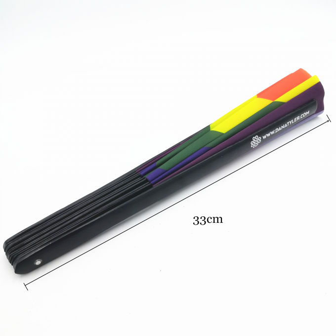 Quạt cầm tay gấp logo tùy chỉnh 13 inch Quạt cầm tay bằng tre gấp lớn Quạt thăng hoa trống để vỗ tay cho đám cưới và khiêu vũ 2