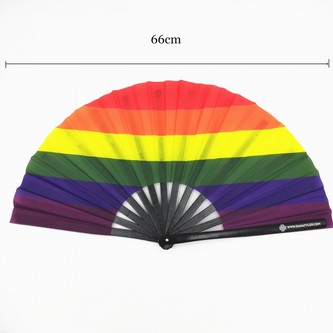 Quạt cầm tay gấp logo tùy chỉnh 13 inch Quạt cầm tay bằng tre gấp lớn Quạt thăng hoa trống để vỗ tay cho đám cưới và khiêu vũ 3