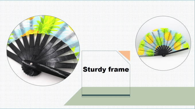 Quạt cầm tay gấp logo tùy chỉnh 13 inch Quạt cầm tay bằng tre gấp lớn Quạt thăng hoa trống để vỗ tay cho đám cưới và khiêu vũ 5