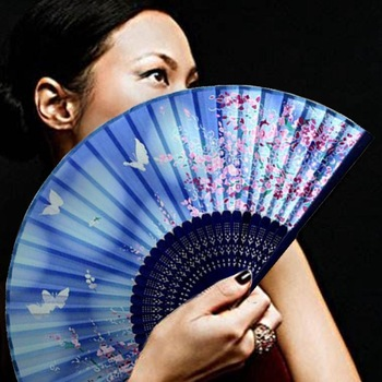 Quạt cầm tay gấp logo tùy chỉnh 13 inch Quạt cầm tay bằng tre gấp lớn Quạt thăng hoa trống để vỗ tay cho đám cưới và khiêu vũ 10