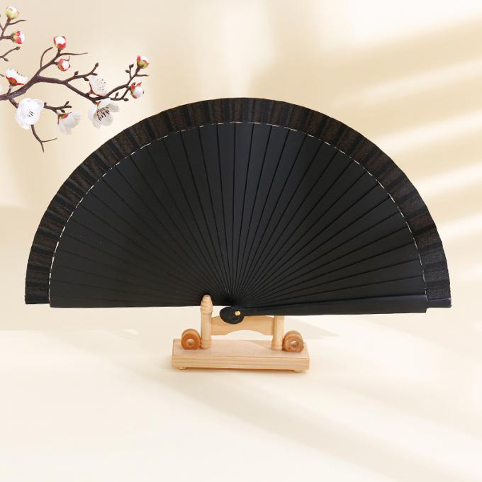 Fan Tây Ban Nha thời trang Fan bằng gỗ thanh lịch Fan tay Trung Quốc Vintage Màu cứng Fan gấp đơn giản cho trang phục Tiệc trang trí 9