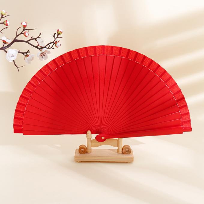 Fan Tây Ban Nha thời trang Fan bằng gỗ thanh lịch Fan tay Trung Quốc Vintage Màu cứng Fan gấp đơn giản cho trang phục Tiệc trang trí 8