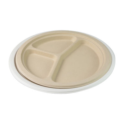 Snack Fast Food Container Biodegradable Sugarcane Bagasse Plates Dinnerware