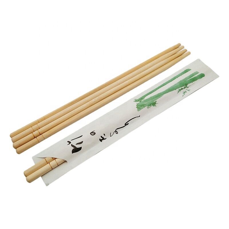 Round Natural Bamboo Disposable Chopsticks with Customized Printing Eco-Friendly for Chinese Food