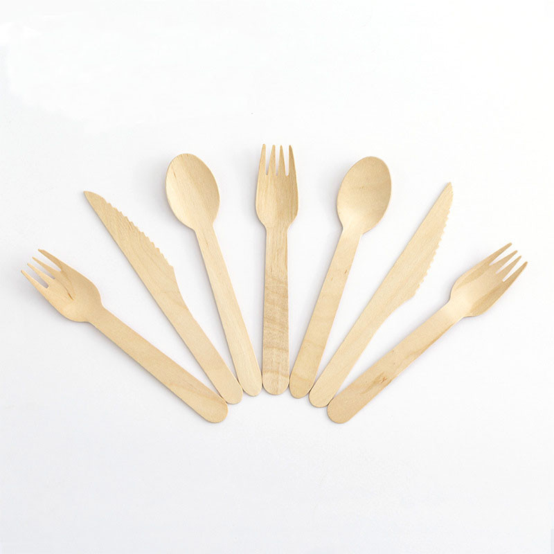 Wooden Silverware Natural Birchwood Biodegradable Cutlery Compostable