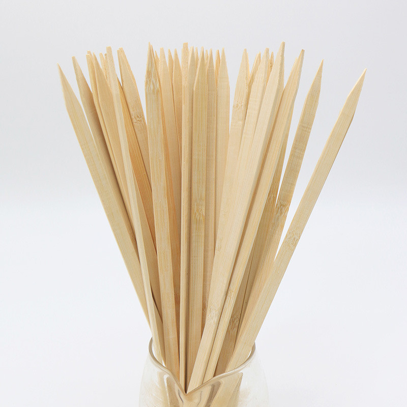 Bamboo Skewer Flat Shape Bbq Skewer Disposable Healthy BBQ Sticks