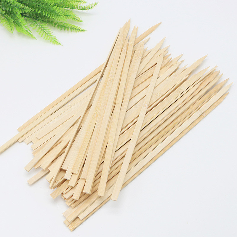 Bamboo Skewer Flat Shape Bbq Skewer Disposable Healthy BBQ Sticks