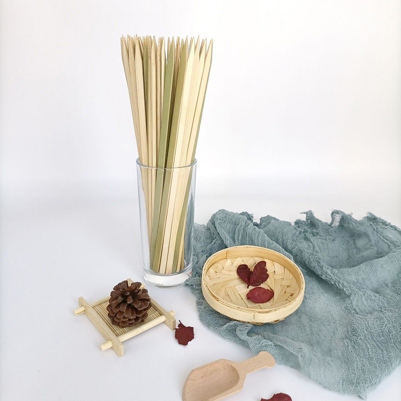 Bamboo Skewer Flat Shape Bbq Skewer Disposable Healthy BBQ Sticks