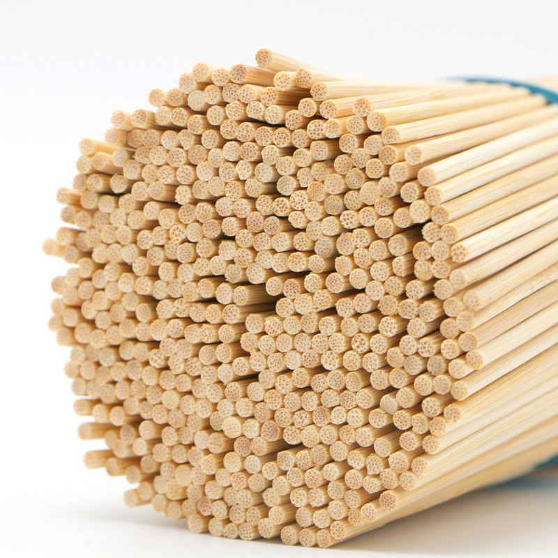 Oden Boiled Bamboo Skewers Mutton Sticks Round Bamboo Skewers for Barbecue